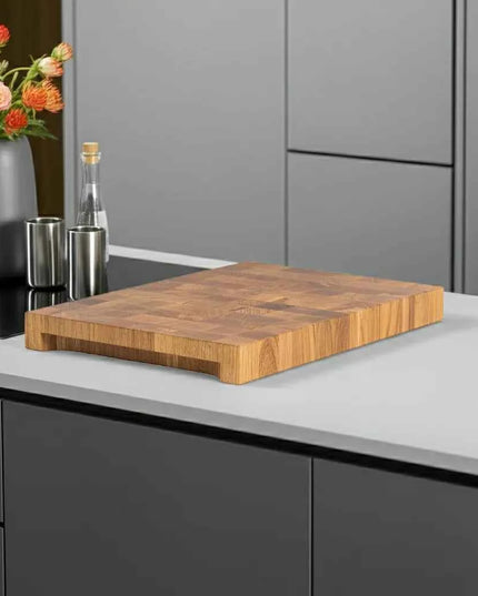 NXT Board Cutting Board Oak End Grain with Handle Grooves, 52.5 x 35 x 5.5 cm – Product View