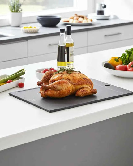 NXT Board Cutting Board black with juice groove – Side view