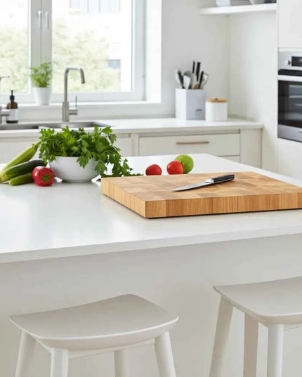 NXT Board Cutting Board Oak "S" End Grain 38 x 25.5 x 4.5 cm – Product View