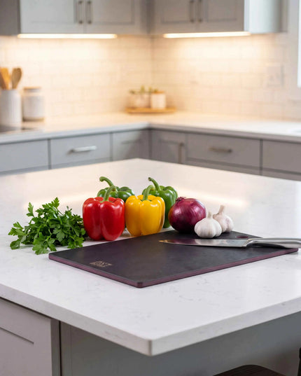 NXT Board Cutting Board black/pink without juice groove – Side view